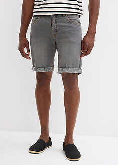 Joustavat farkkubermudat, Regular Fit - grey denim - bonprix