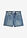 Farkkushortsit keskikorkealla vyötäröllä, low stretch - kulutettu sininen denim - bonprix