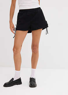 Kuminauhavyötäröiset shortsit joustavasta puuvillasekoitteesta