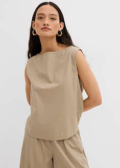Hihaton pusero puhtaasta puuvillasta - new khaki - bonprix
