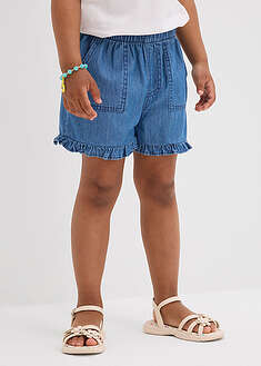 Farkkushortsit laskeutuvaa puuvillaa - sininen denim - bonprix
