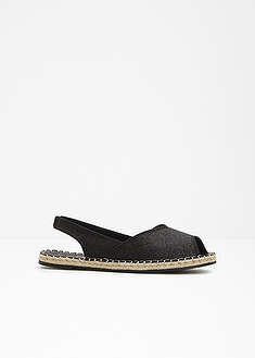 Espadrillot - kimaltava musta - bonprix