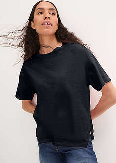 Painokuvioitu oversize-paita - musta - bonprix