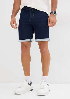 Farkkuja muistuttavat collegeshortsit, Regular Fit - tummansininen denim - bonprix