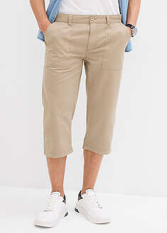 Pitkät bermudat puhdasta puuvillaa, Regular Fit - khaki - bonprix