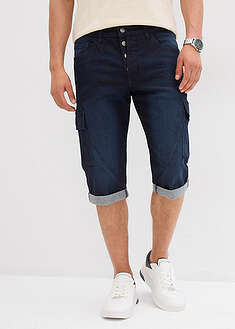 Joustavat reisitaskulliset farkkushortsit, REgular Fit - tummansininen denim - bonprix