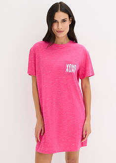 Liekkilankainen oversize-yöpaita - meleerattu pinkki - bonprix