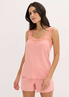 Pitsisomisteinen shortsipyjama - antiikkiroosa - bonprix