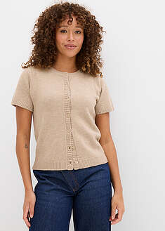 Neuletakki - meleerattu beige - bonprix