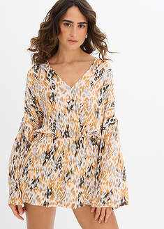 Lyhyt jumpsuit laskeutuvaa viskoosia