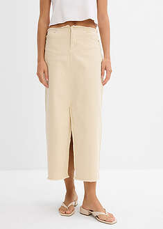 Hapsureunainen tvillihame - harmaanbeige - bonprix