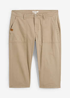 Pitkät bermudat puhdasta puuvillaa, Regular Fit - khaki - bonprix