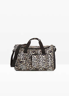 Urheilukassi - musta-beige leopardipainatus - bonprix