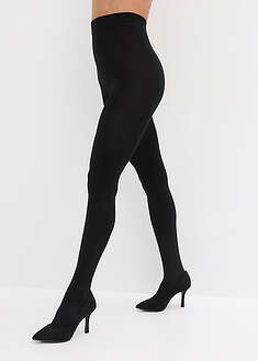 Lämpimät fleecesukkahousut 140 den (2kpl/pakkaus) - musta+musta - bonprix