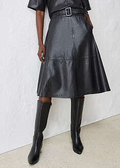 Vyöllinen nahkahame lampaannappaa (2-os. setti)