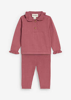 Röyhelökauluksinen neulepaita ja leggingsit (2-os. setti)