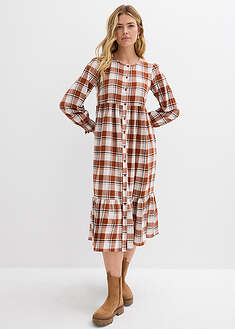 Midipituinen flanellimekko