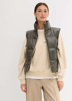 Tikattu tekonahkaliivi