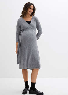 Erittäin pehmeä 3/4-hihainen äitiysneulemekko/imetysneulemekko