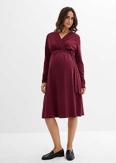 Kevyesti laskeutuva äitiysmekko luomupuuvillasta