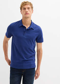 Joustava trikoinen pikeepaita, Slim Fit - keskiyönsininen - bonprix