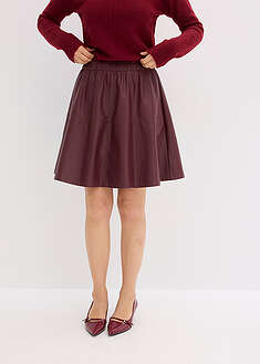 Lyhyt tekonahkahame - tumma purppura - bonprix