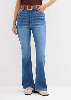 Korkeavyötäröiset bootcut-farkut - kulutettu sininen denim - bonprix