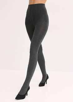 Thermosukkahousut fleecellä 140 den - meleerattu antrasiitti - bonprix