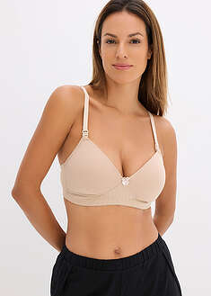 Kaarituettomat imetysliivit luomupuuvillasta - beige - bonprix