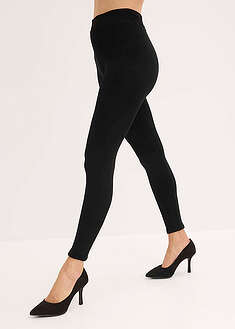 Fleecevuorilliset thermoleggingsit - musta - bonprix