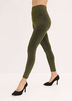 Kimallelankaiset thermoleggingsit - musta-kulta - bonprix