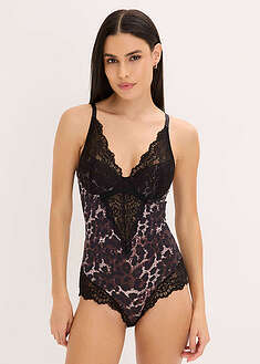 Body integroiduilla rintaliiveillä - leopardipainatus - bonprix