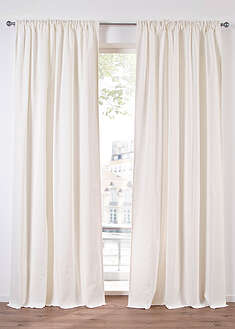 Luomupuuvillainen verho, normaali ja erittäin pitkä pituus (1kpl/pakkaus)