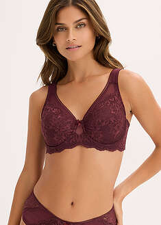 Minimizer-rintaliivit pehmustetuilla olkaimilla - viininpunainen - bonprix