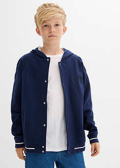 Hupullinen collegetakki puhtaasta luomupuuvillasta - tummansininen - bonprix