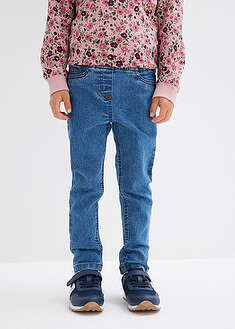 Keskivyötäröiset jeggingsit joustovyötäröllä - keskisininen denim - bonprix