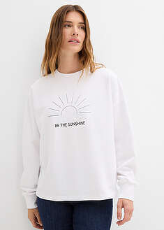 Oversize-collegepaita - valkoinen-musta painokuvioitu - bonprix