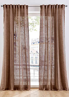 Pellavatyylinen verho (1 kpl/pakkaus), useita eri kokoja