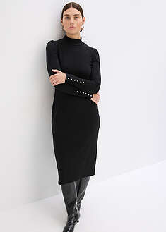 Jerseymekko viskoosisekoitusta - musta - bonprix