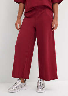 Collegehousut luomupuuvillasta - luumunpunainen - bonprix