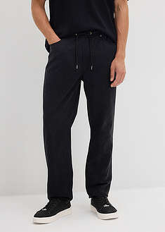 Relaxed Fit -malliset kuminauhavyötäröiset housut puhdasta puuvillaa, alaspäin kapeneva