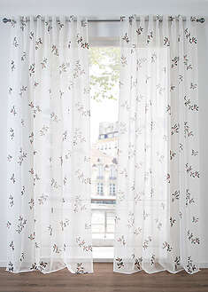 Mistelinoksakuvioinen verho (1 kpl/pakkaus) - valkoinen-vihreä-punainen - bonprix