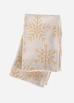 Jakardikankainen lautasliina luomupuuvillasta (2 kpl/pakkaus) - kermanvalkoinen-kulta - bonprix