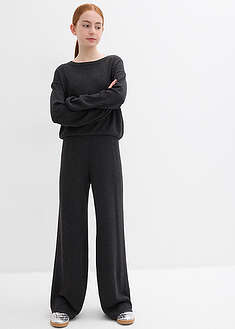 Ohut neulepusero ja neulehousut pehmeästä viskoosisekoitteesta (2-os. setti)