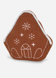 Piparkakkutalon muotoinen koristetyyny - ruskea - bonprix