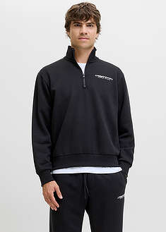 JJ REBEL -collegepaita vetoketjulla - musta - J&J Rebel