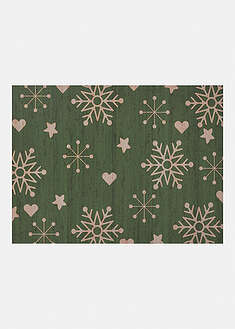 Talvinen kynnysmatto - vihreä-luonnonvalkoinen-painokuvioitu - bonprix