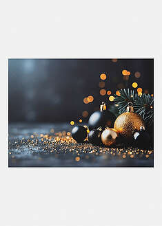 Jouluinen kynnysmatto - musta-kullanvärinen-painokuvioitu - bonprix