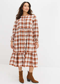 Midipituinen flanellimekko