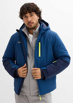 Vedenpitävä tekninen talvitakki - meleerattu sininen-tummansininen-keltainen - bonprix